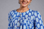Indigo Sanganeri Bloom Top image 1