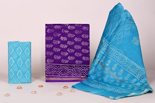 Chanderi Silk Cotton Suit Sets image 0