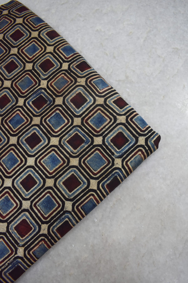 Ajrakh Mashru Silk Fabrics image 0