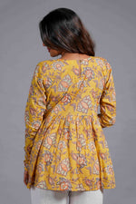 Mustard Floral Charm Top image 5