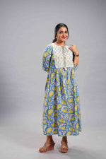 Blue Meadow Panelled Cotton Dress image 0