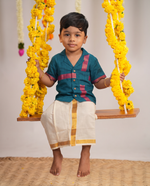 Aarush Teal Mangalagiri Shirt