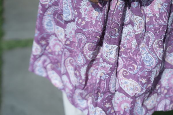 LAVENDER HIGH YOKE GATHERED SHORT TOP - Image 8