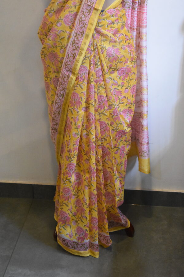 CHANDERI BLOCKPRINTED SAREES