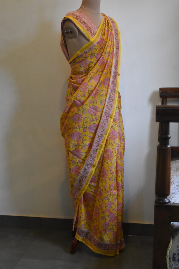 CHANDERI BLOCKPRINTED SAREES