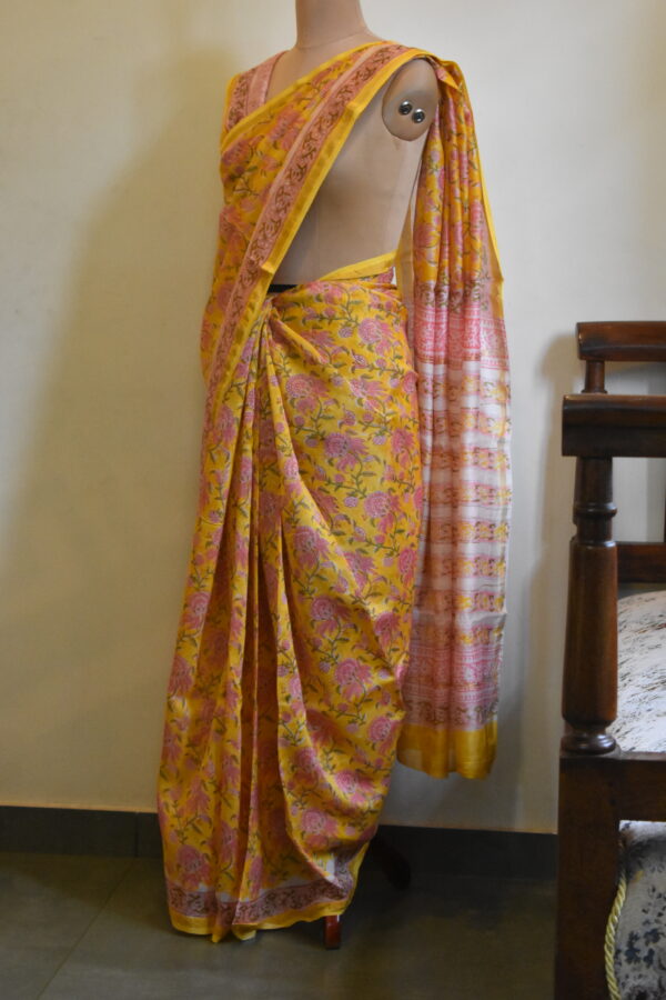 CHANDERI BLOCKPRINTED SAREES