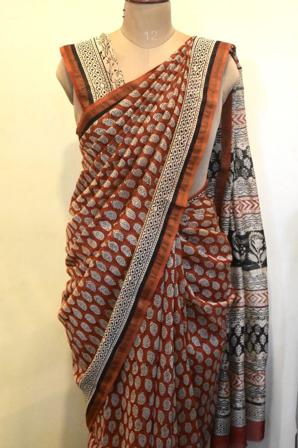 CHANDERI BLOCKPRINTED SAREES