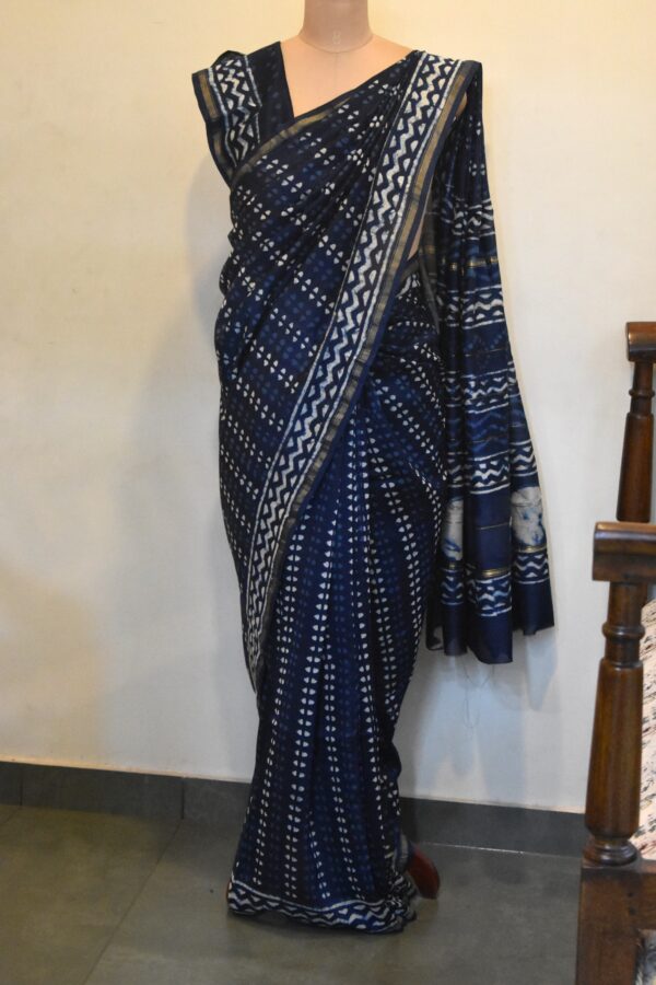 CHANDERI BLOCKPRINTED SAREES
