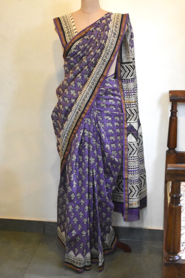 CHANDERI BLOCKPRINTED SAREES