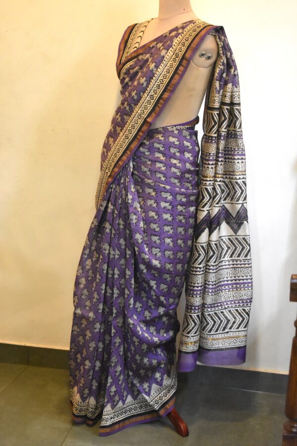 CHANDERI BLOCKPRINTED SAREES