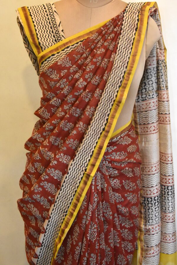 CHANDERI BLOCKPRINTED SAREES