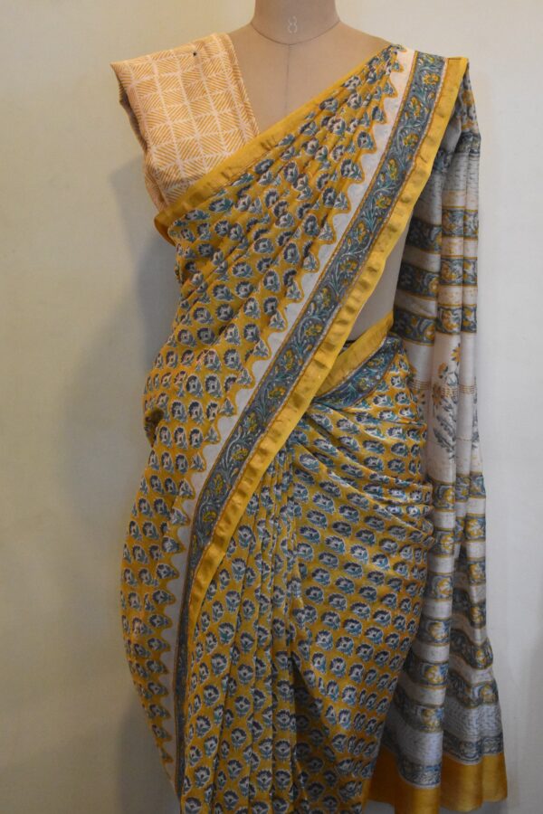 CHANDERI BLOCKPRINTED SAREES