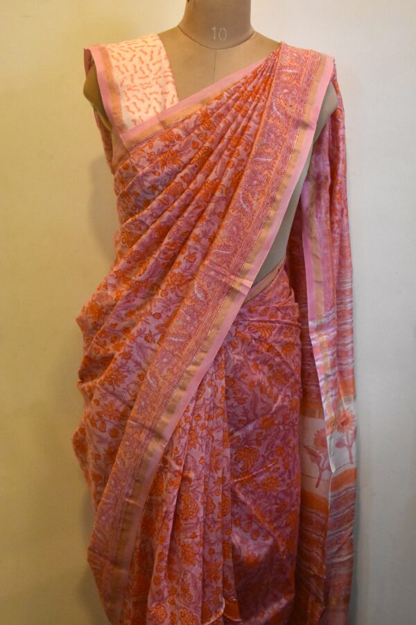 CHANDERI BLOCKPRINTED SAREES