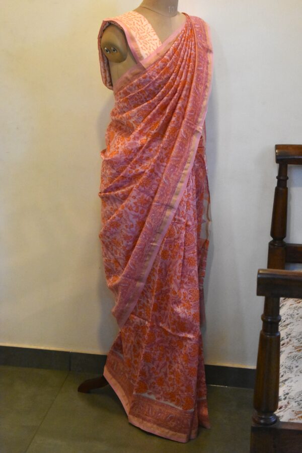 CHANDERI BLOCKPRINTED SAREES