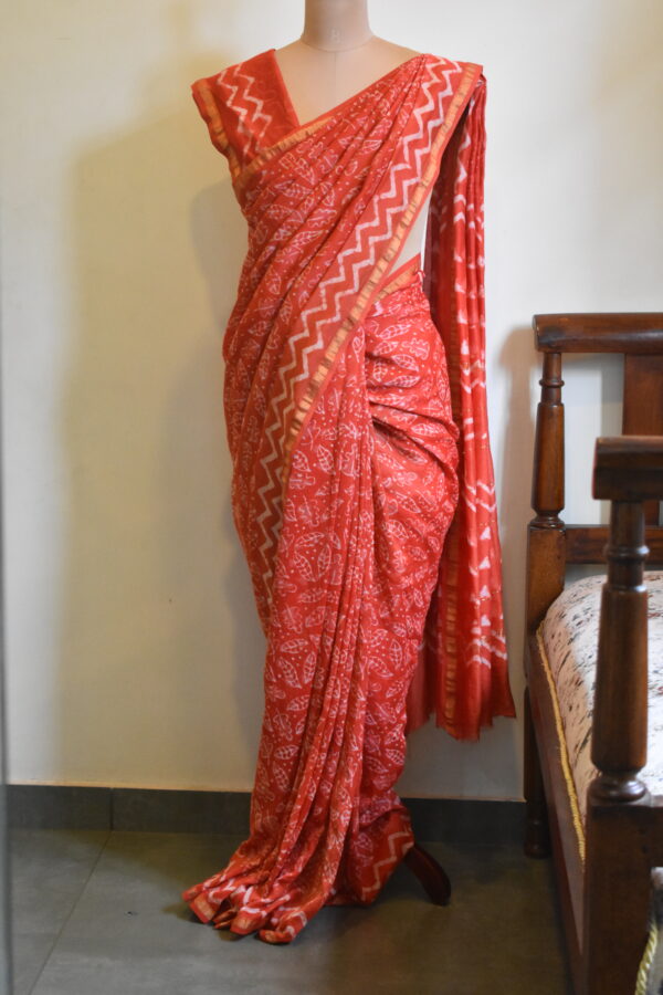 CHANDERI BLOCKPRINTED SAREES
