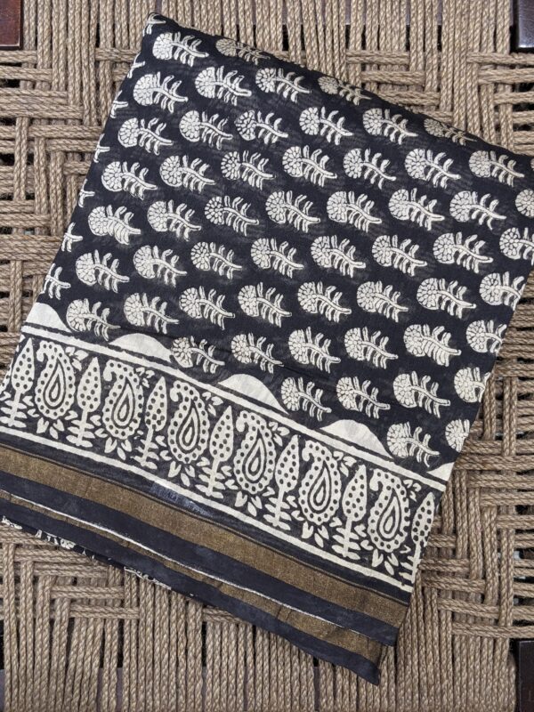 UNSTITCHED 3-PIECE CHANDERI SUIT SET