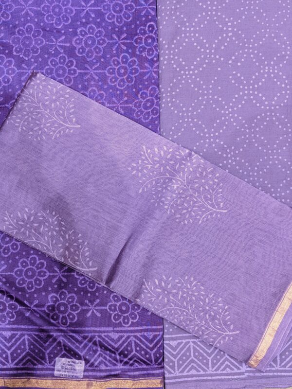 UNSTITCHED 3-PIECE CHANDERI SUIT SET