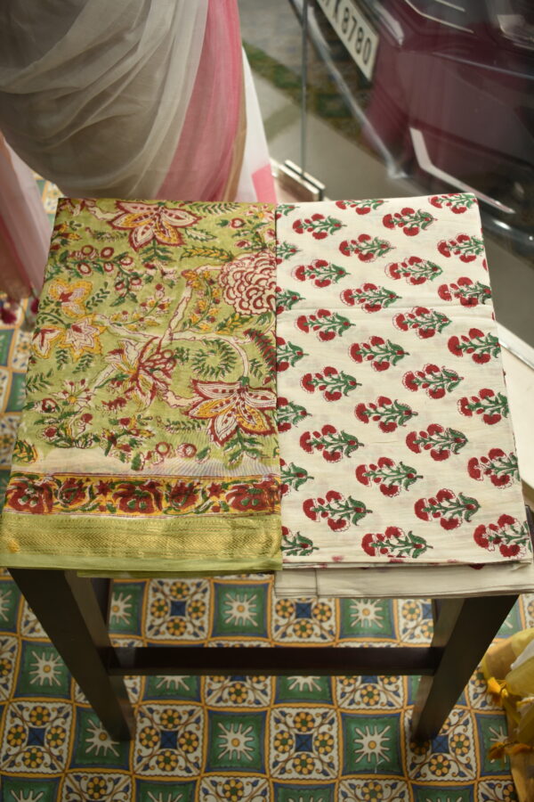 UNSTITCHED 3 PIECE MAHESWARI SILK SUIT SET