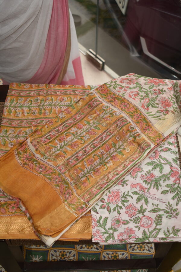 UNSTITCHED 3 PIECE MAHESWARI SILK SUIT SET