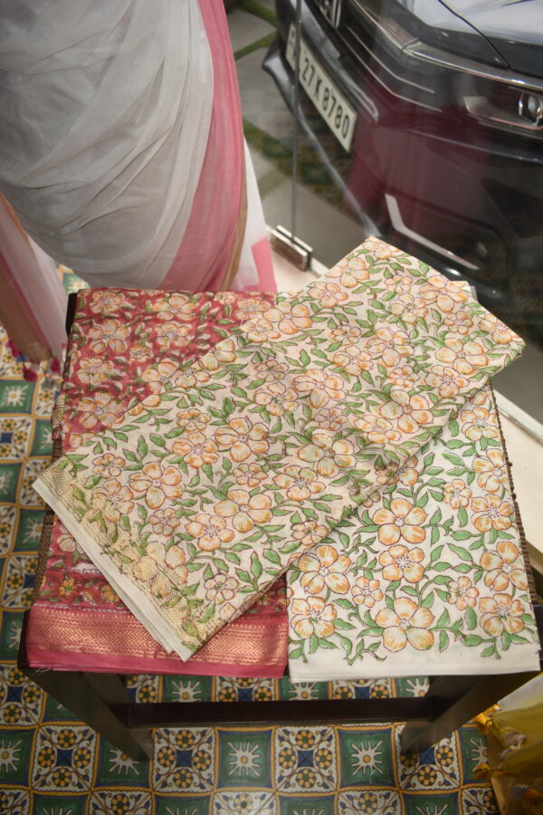 UNSTITCHED 3 PIECE MAHESWARI SILK SUIT SET