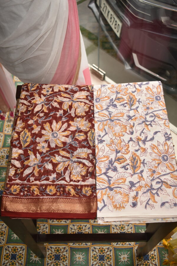 UNSTITCHED 3 PIECE MAHESWARI SILK SUIT SET