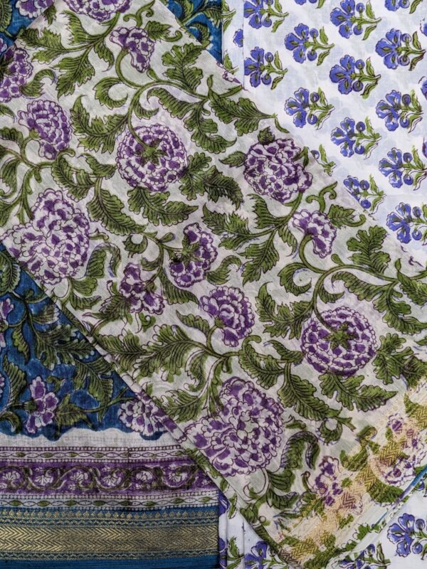 UNSTITCHED 3 PIECE MAHESWAERI SILK SUIT SET