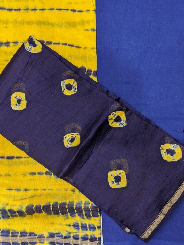 UNSTITCHED 3-PIECE CHANDERI SUIT SET - Image 2