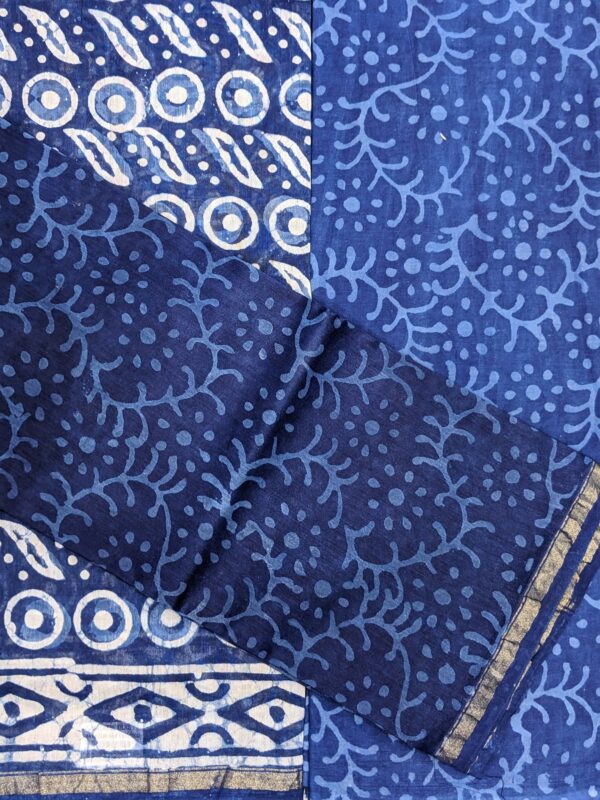UNSTITCHED 3-PIECE CHANDERI SUIT SET