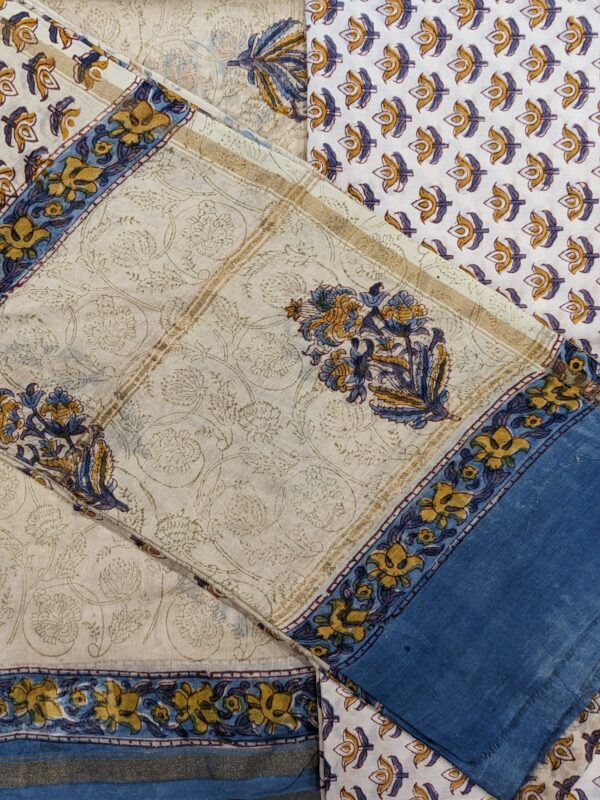 UNSTITCHED 3-PIECE CHANDERI SUIT SET