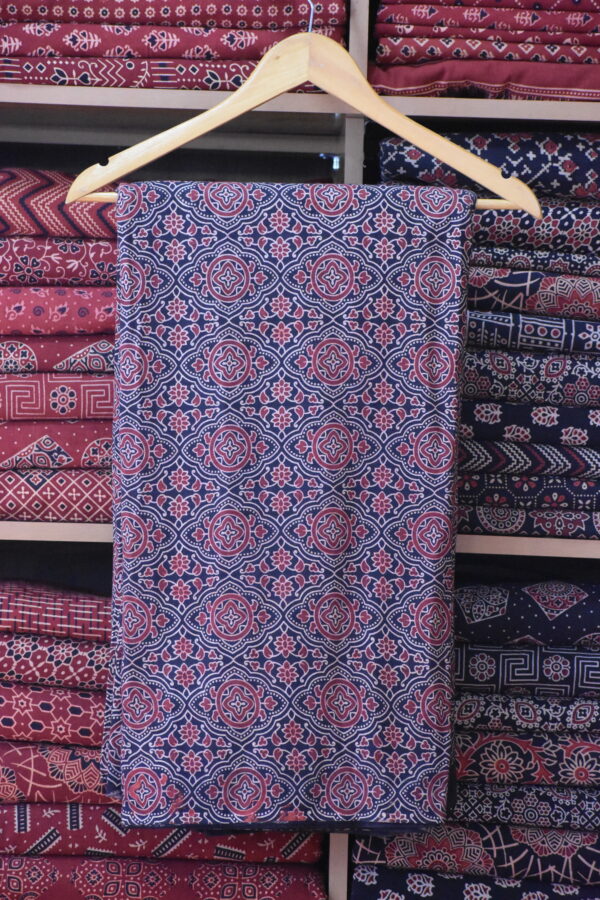 AJRAKH COTTON VEG FABRIC