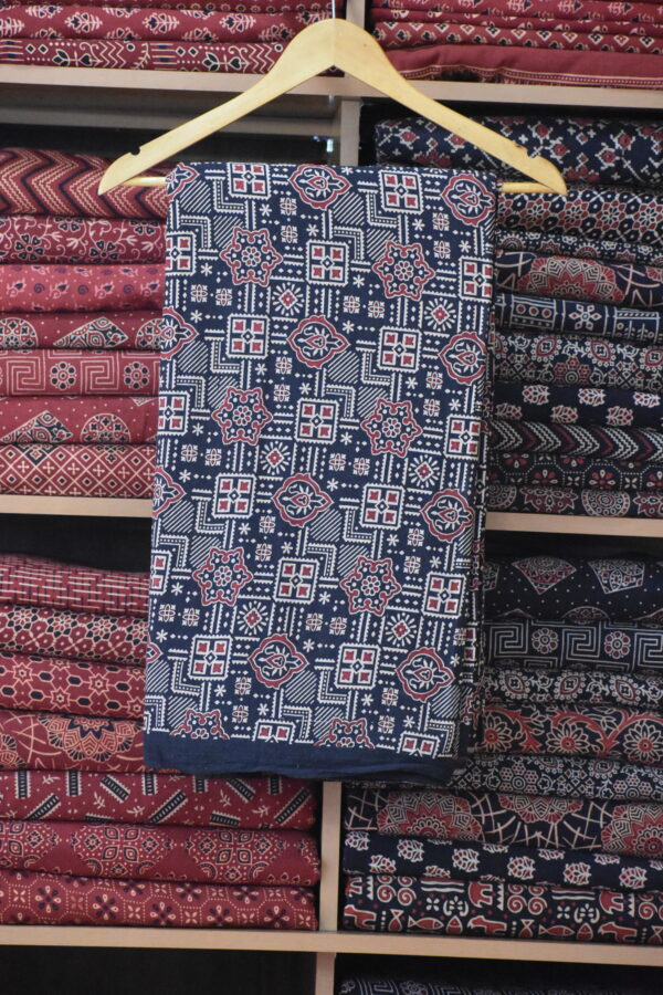 AJRAKH COTTON VEG FABRIC