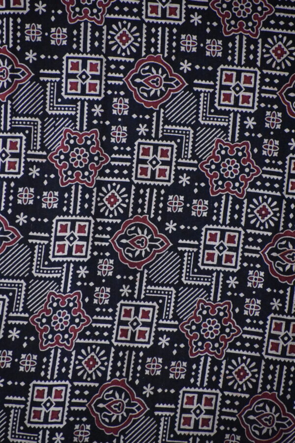 AJRAKH COTTON VEG FABRIC