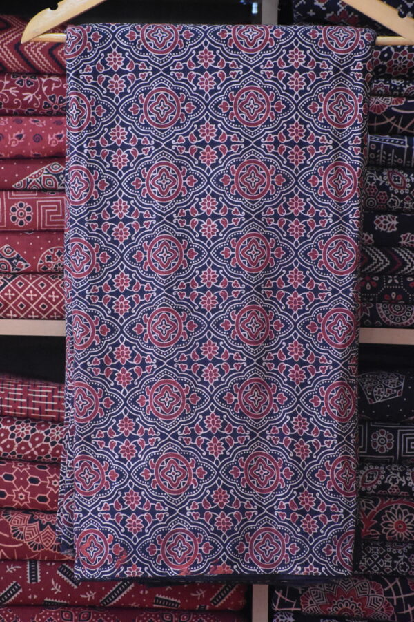AJRAKH COTTON VEG FABRIC