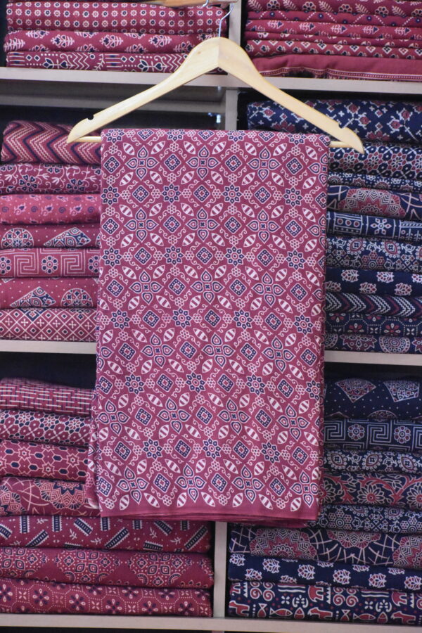 AJRAKH COTTON VEG FABRIC