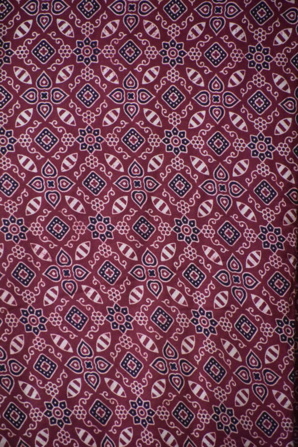 AJRAKH COTTON VEG FABRIC