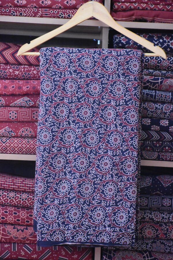AJRAKH COTTON VEG FABRIC