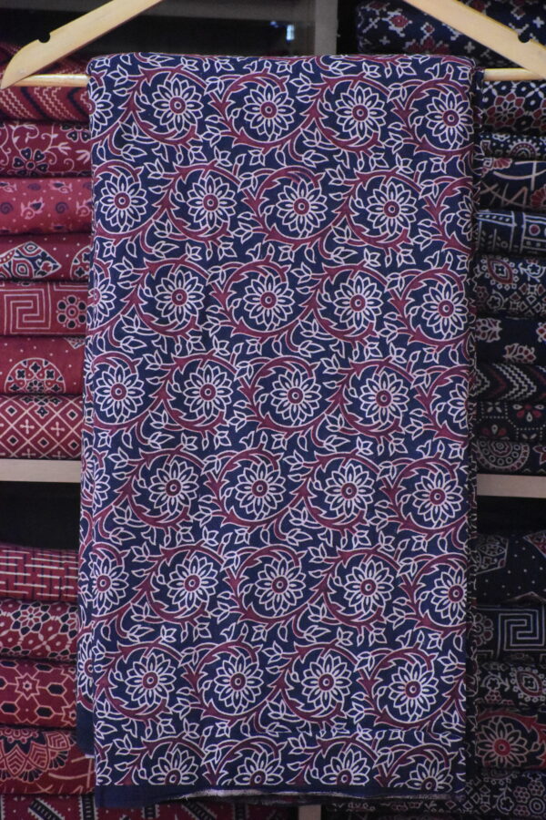 AJRAKH COTTON VEG FABRIC