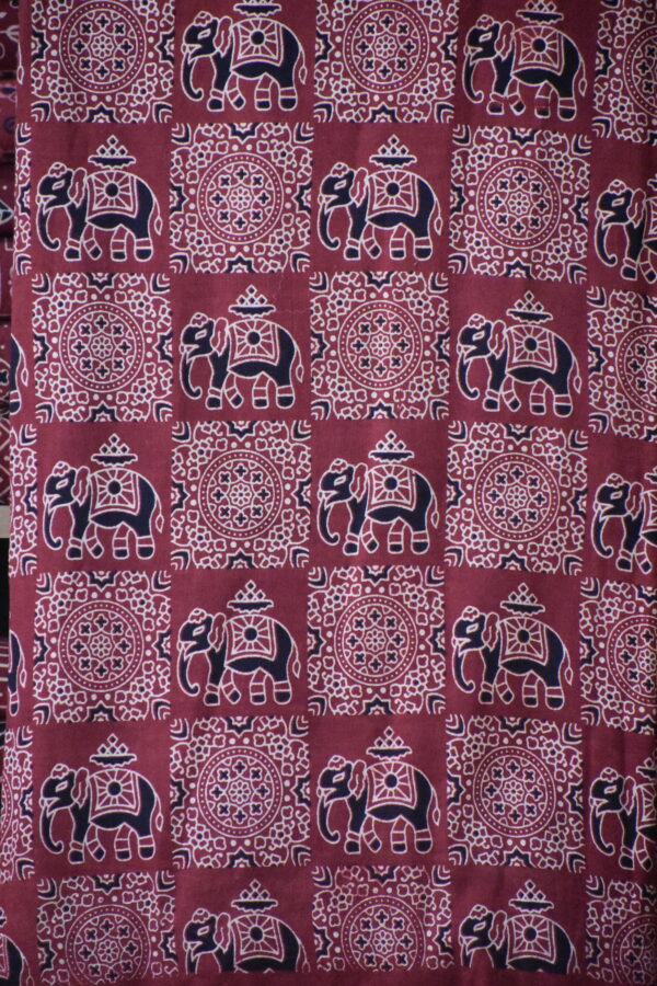 AJRAKH COTTON VEG FABRIC