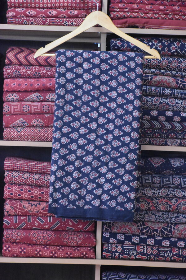 AJRAKH COTTON VEG FABRIC