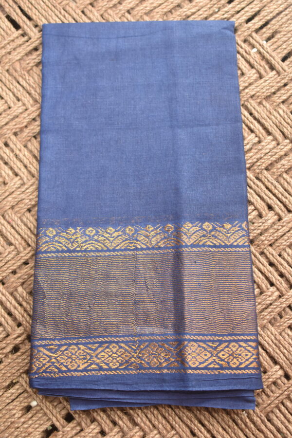 MADURAI SUNGUDI PLAIN KASAVU BORDER BLOUSE PIECE