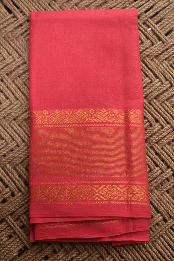 MADURAI SUNGUDI PLAIN KASAVU BORDER BLOUSE PIECE