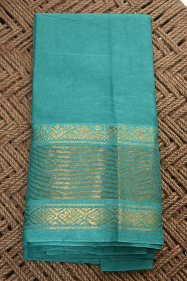 MADURAI SUNGUDI PLAIN KASAVU BORDER BLOUSE PIECE