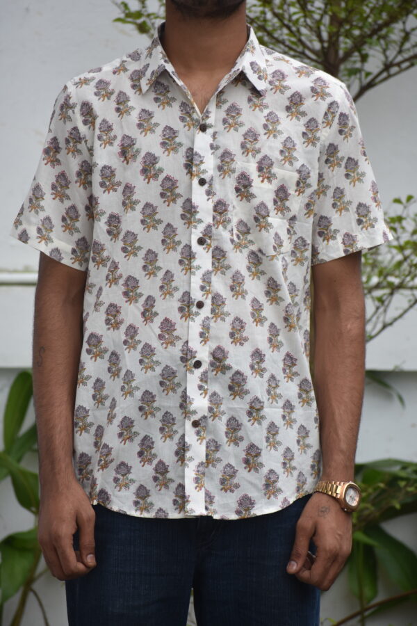 SANGANERI HANDBLOCK PRINT SHIRT