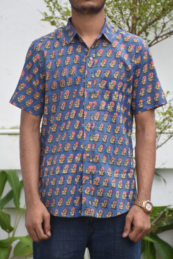 SANGANERI HANDBLOCK PRINT SHIRT