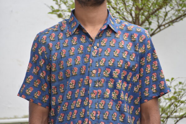 SANGANERI HANDBLOCK PRINT SHIRT