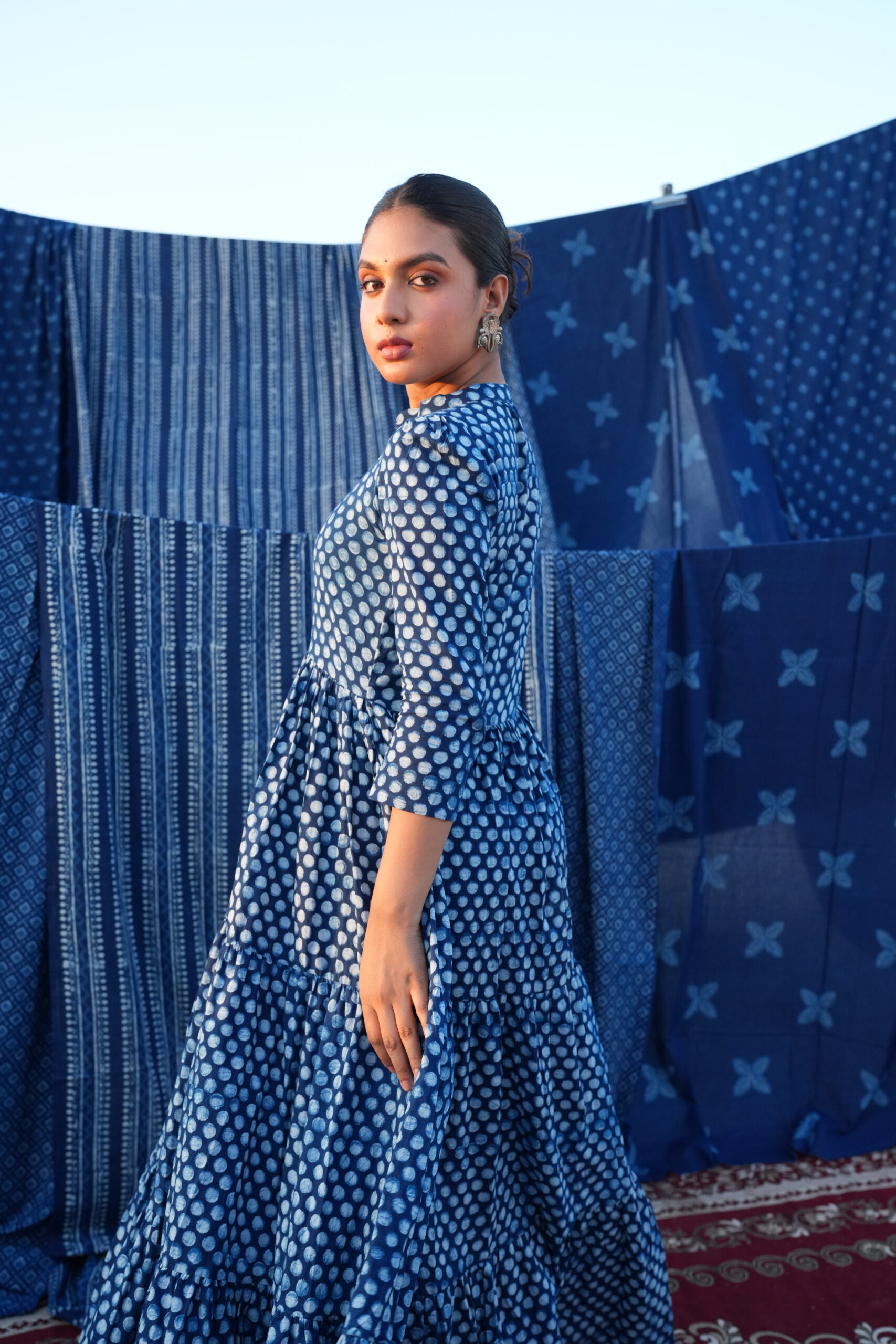 nee;ika indigo dress