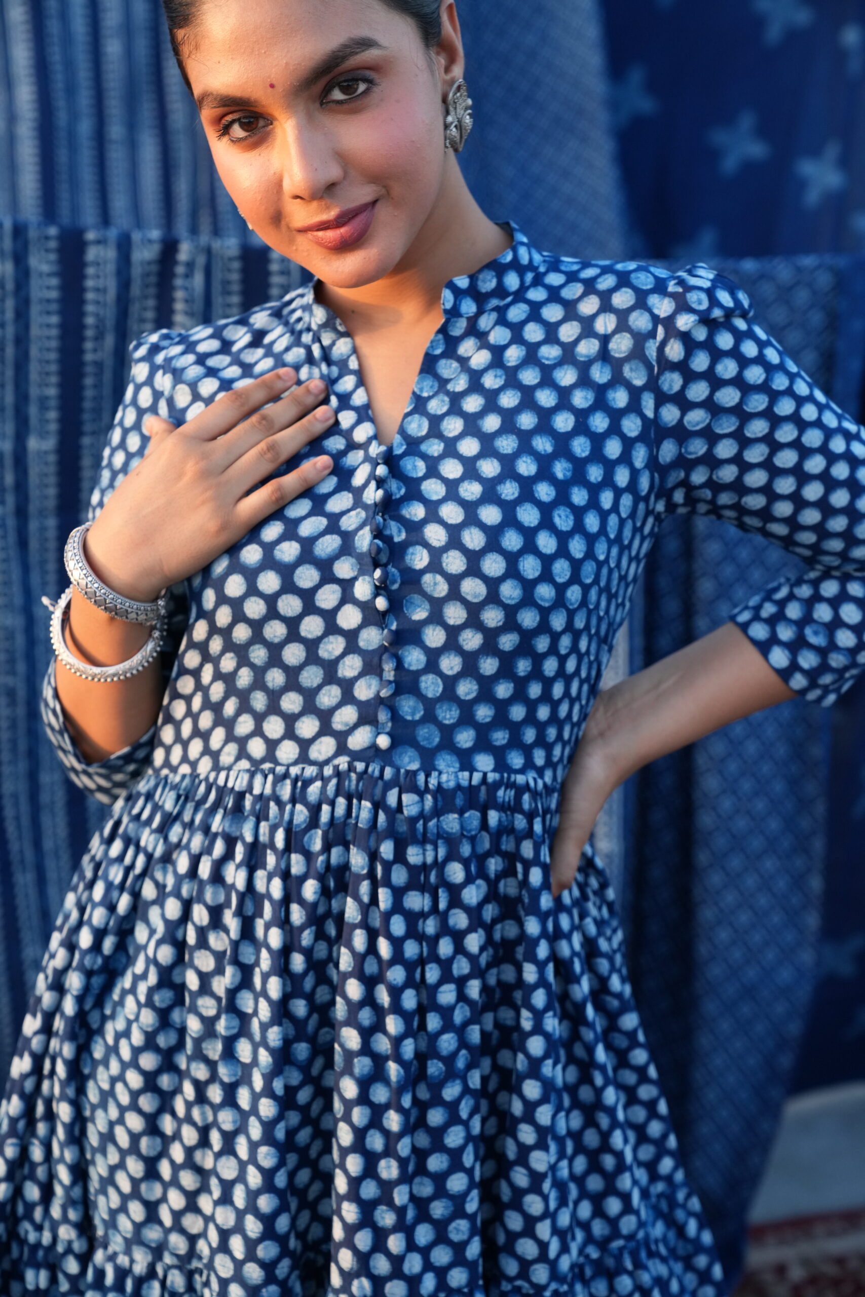 nee;ika indigo dress