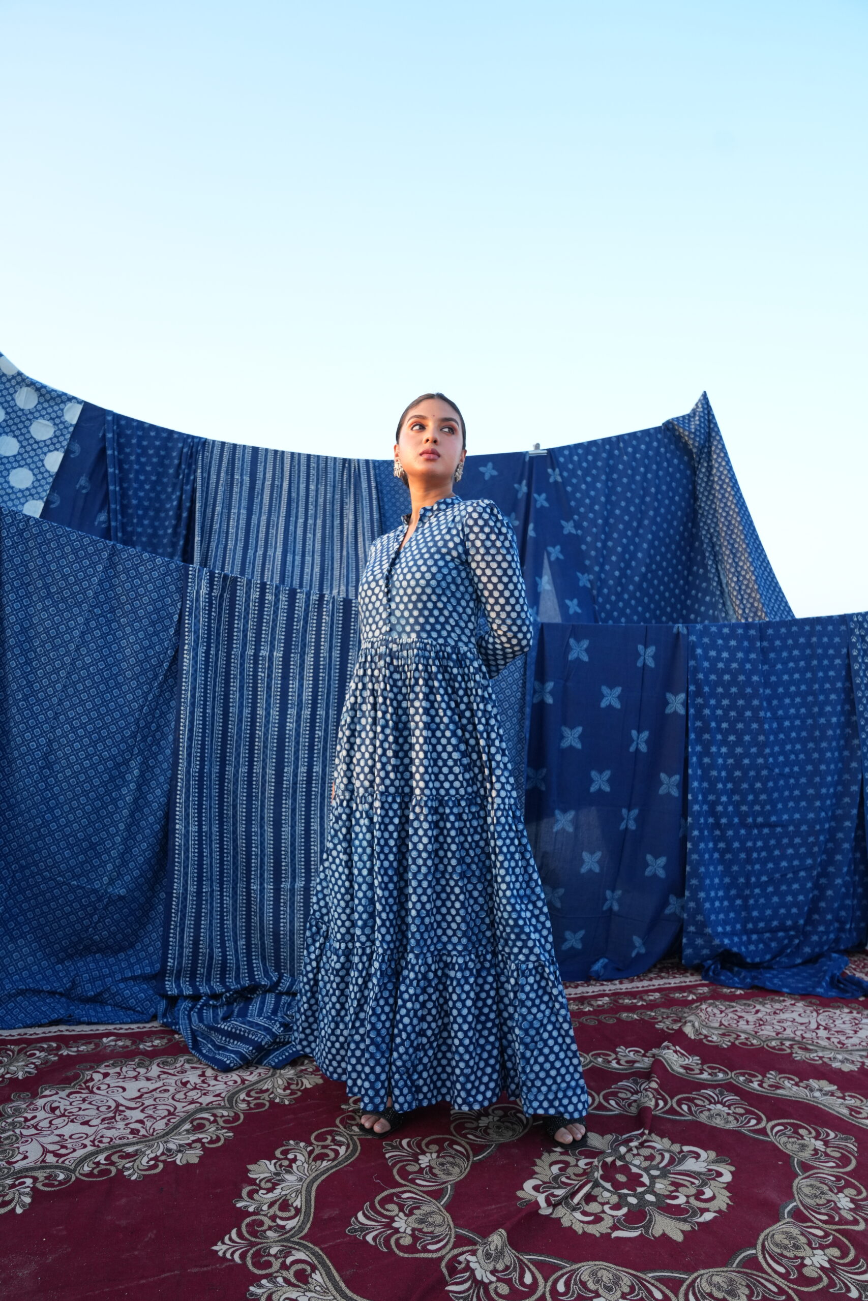 nee;ika indigo dress