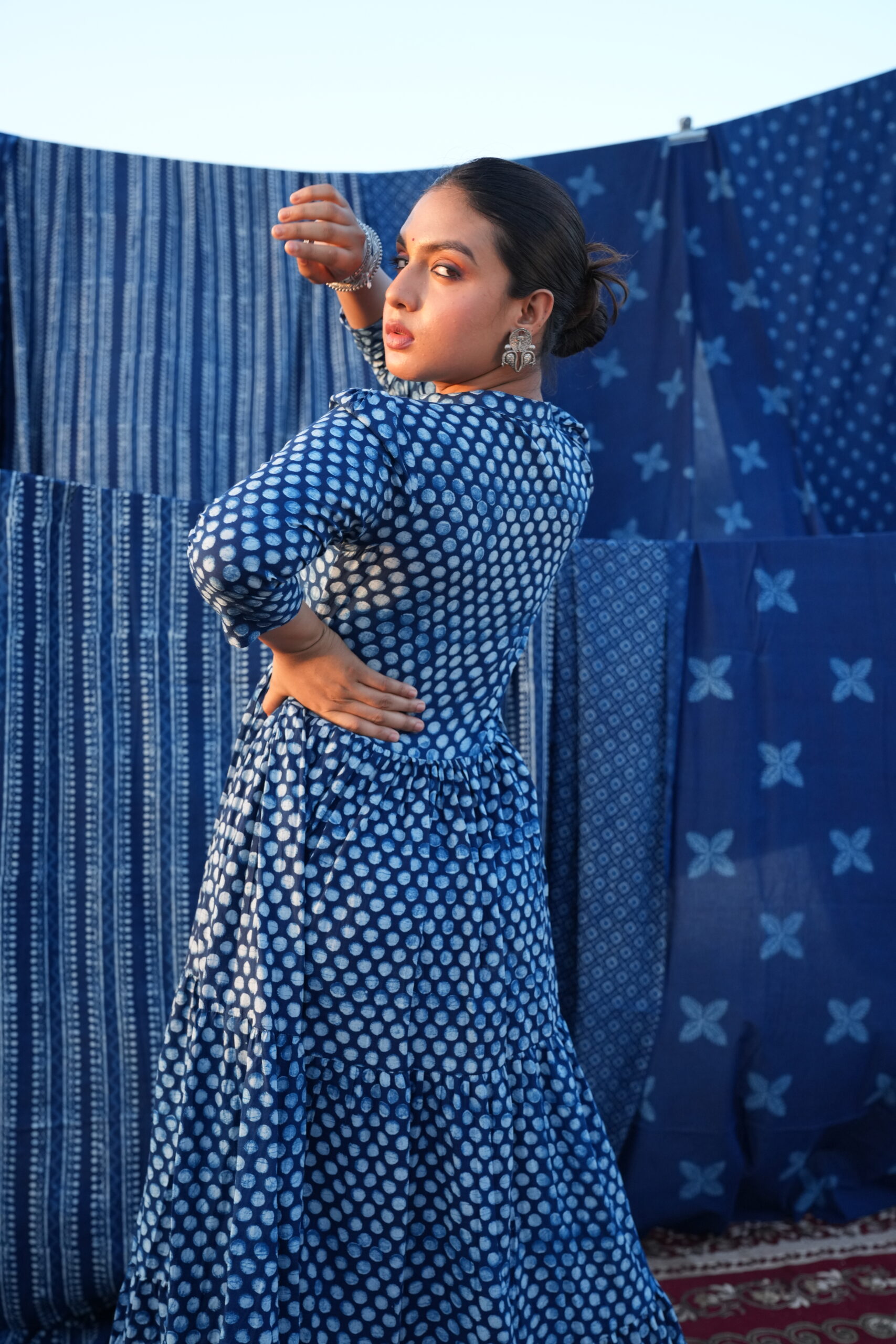 nee;ika indigo dress