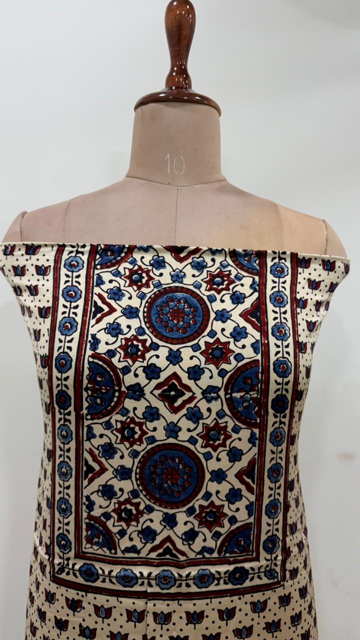 Handblock Ajrakh Modal Suit Set - Image 3